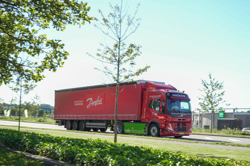 Danfoss lleva un camión eléctrico desde Dinamarca hasta Le Mans en Francia 