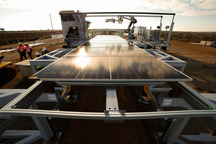 EDP prueba la construcción de su primer parque solar con tecnología de automatización