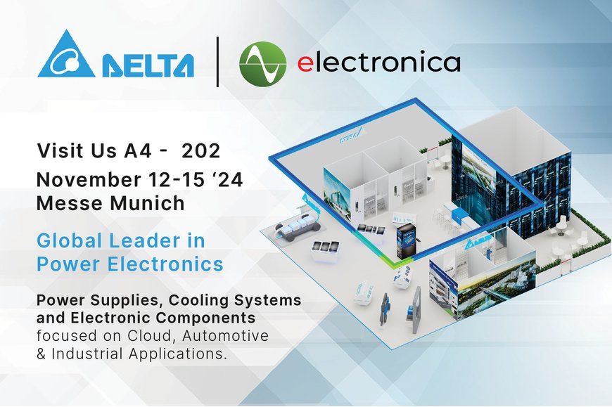 Delta presenta soluciones de energía y gestión térmica de alta eficiencia para los sectores de cloud computing, automotriz e industrial en Electronica 2024 